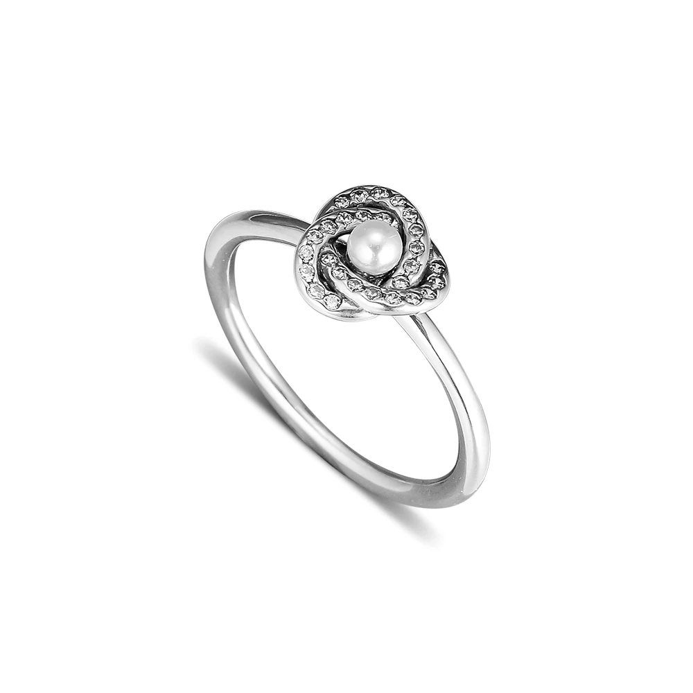 

Светящийся узел любви кольца 100% подлинное серебро 925 пробы-ювелирные изделия Бесплатная доставка