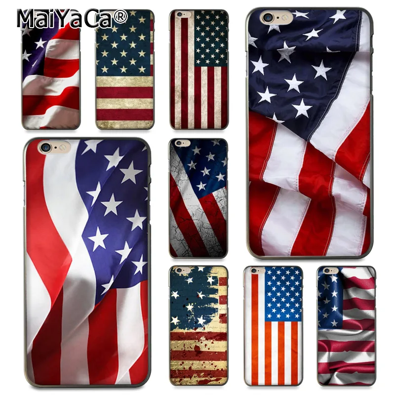 

MaiYaCa american flag Newest Super Cute Phone Cases for Apple iPhone 8 7 6 6S Plus X 5 5S SE 5C Cover XS XR XSMAX