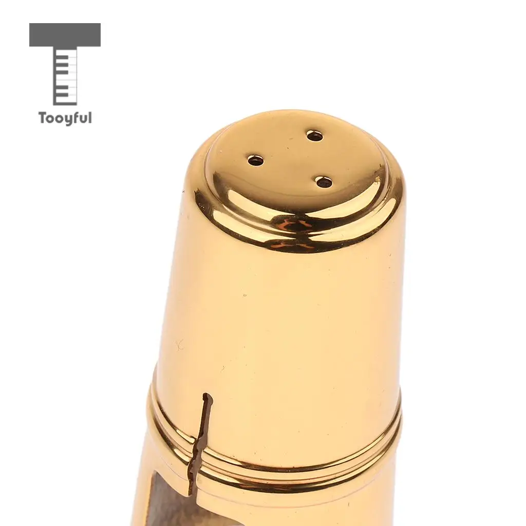 Tooyful Metal Golden Saxophone Mouthpiece Protect Cap For Professional Woodwind Instrument Saxophone Replacement Accessories