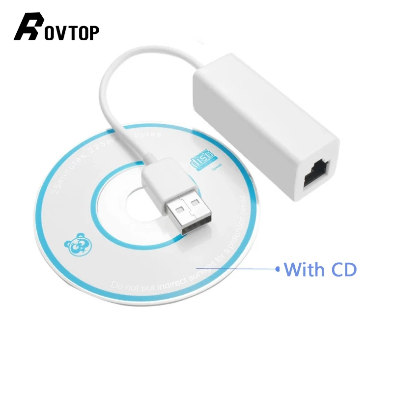

Rovtop Portable 1pcs RTL8152 Chips USB 2.0 to RJ45 Network Card Lan Adapter 10/100Mbps For Tablet PC Win 7 8 10 XP