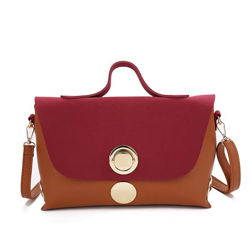 

Vintage Frosted Pu Leather Women Handbag Ladies Soft Casual Shoulder Hand Bags Metal Lock Famous Designer Crossbody Bags Sac