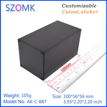 1 шт., 56*56*100 мм настраиваемый алюминиевый корпус для электроники Соединительная коробка szomk алюминиевый корпус управления