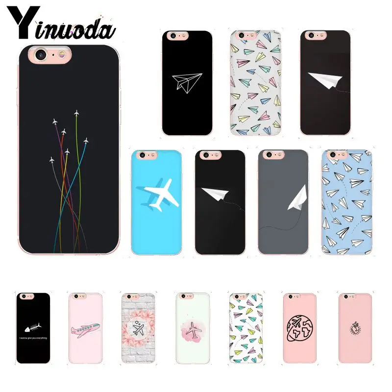 

Yinuoda Aircraft Airplane fly travel cloud Plane Design Phone Cover for iPhone X XS MAX 6 6S 7 7plus 8 8Plus 5 5S XR 10 Case