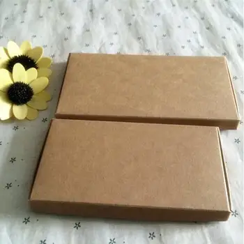 

20pcs Brown Kraft Paper Candy Box Wedding Gifts Boxes for Party Favors New Year Christmas Decoration 16.9*8.7*1.1cm