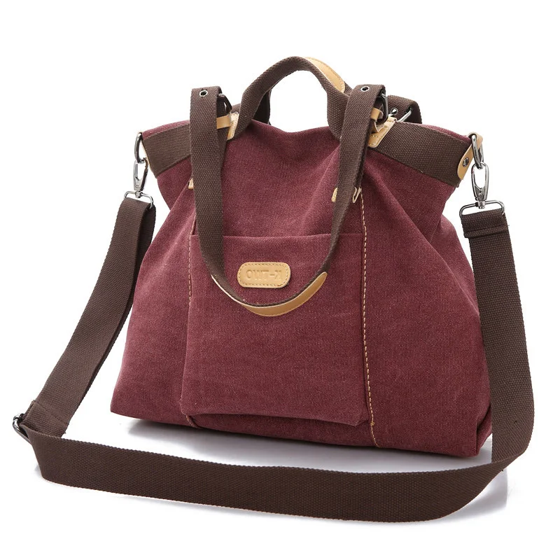 Casual Canvas Bag Women Stylish Simple font b Handbag b font Large Capacity Multifunctional Hobo Bag