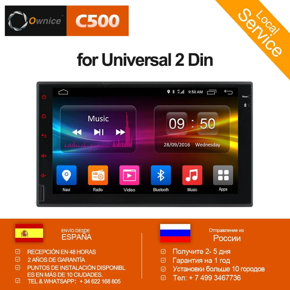 Ownice C500 G10 Octa 8 Core Android 2G RAM 32GB ROM Support 4G LTE SIM Network Car GPS 2 din Universal car Radio dvd player