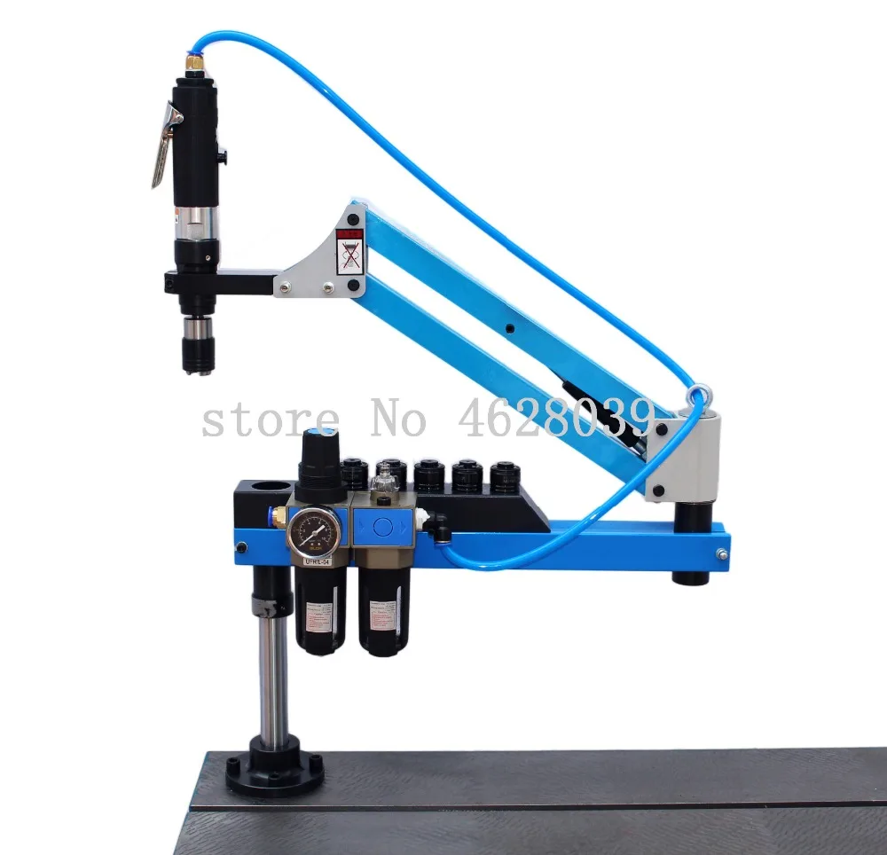 Вертикальный тип Пневматический воздушный нарезной станок M3-M16 1000 мм резьбы нарезание резьбы инструмент CE