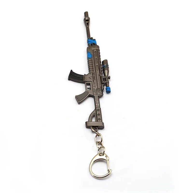 Игра AWM Снайпер брелок с винтовкой 12 см шрам M4 пистолет битва Royale брелок кольцо металлический для мужчин автомобиль женщин сумка Chveiro llavero ювелирные изделия - Цвет: BL7 12cm