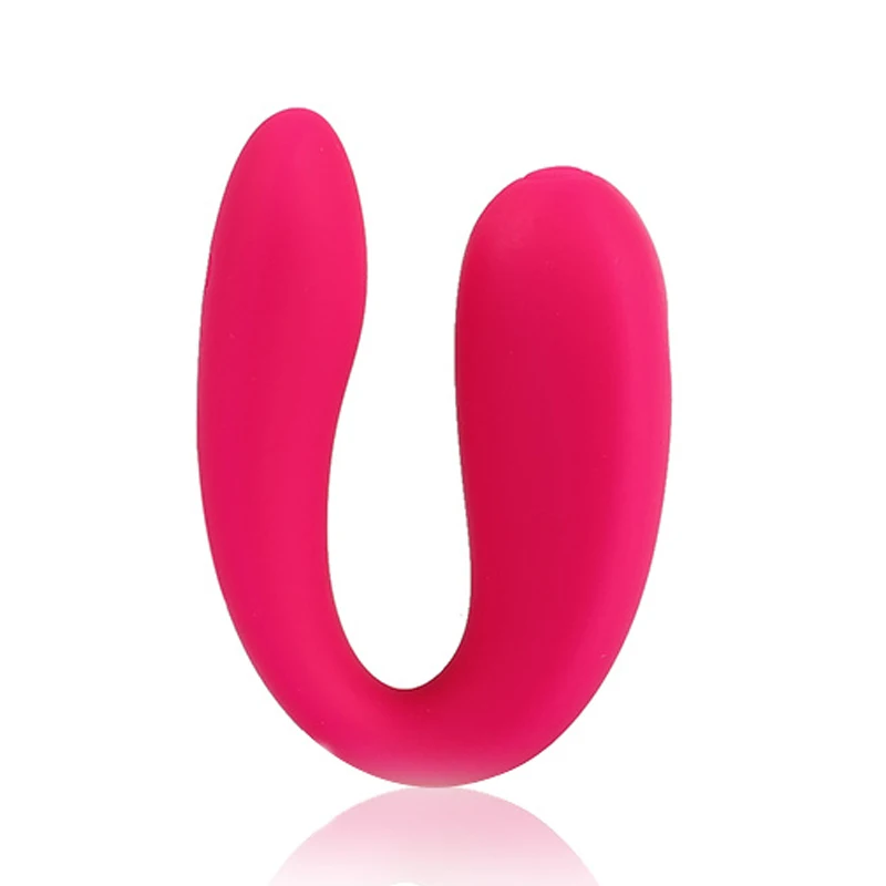 U Shape Strong Dildo Vibrating G-spot Vibrator Clitoris Stimulation Vaginal Orgasm Anal Vibrator Masturbation Sex Toys for Woman (1)