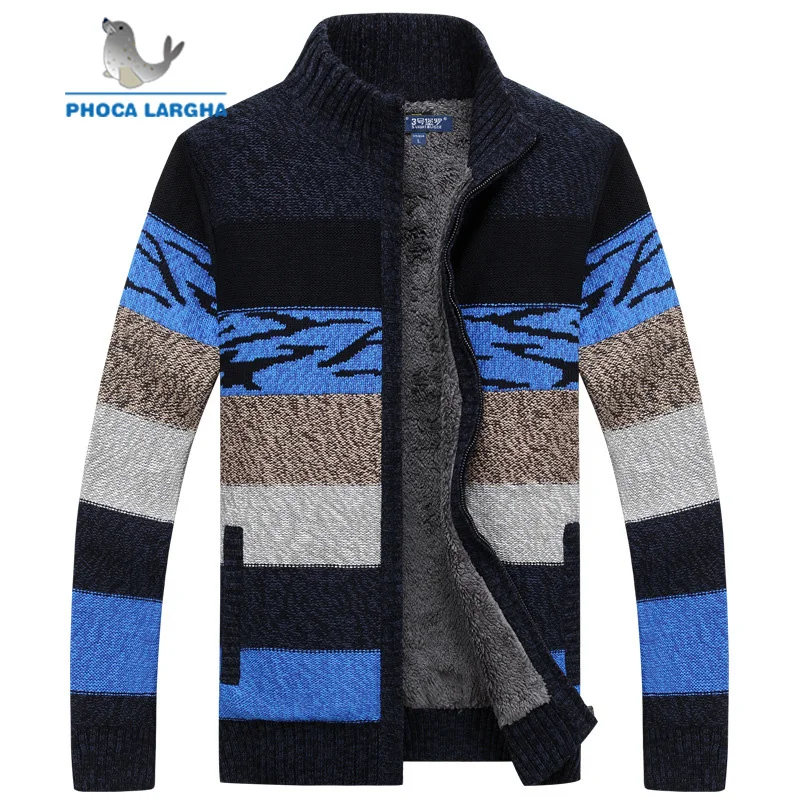 

Men's Knitted Cardigans Sweaters Winter Male Wool Sweater Slim Fit Zipper Sweaters Coat For Men Top Quality Brand Men's Clothing