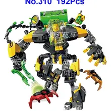310 192 шт. hero factory 6 star soldier evo xl машина Робот 44022 строительный блок игрушка