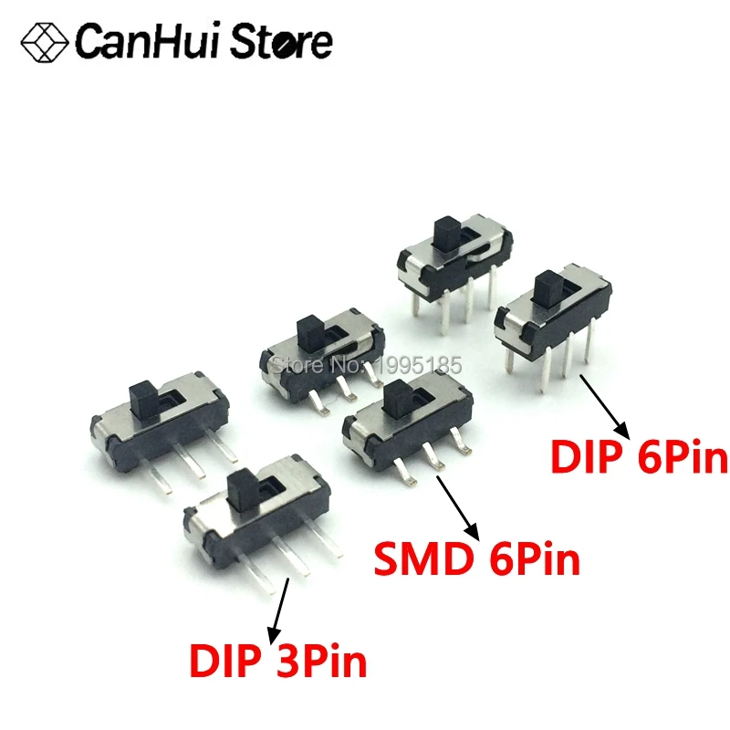 20шт MSS22D18 миниатюрный мини-переключатель 2P2T DIP 3/6Pin SMD6Pin для DIY электронных аксессуаров DVD переключатель