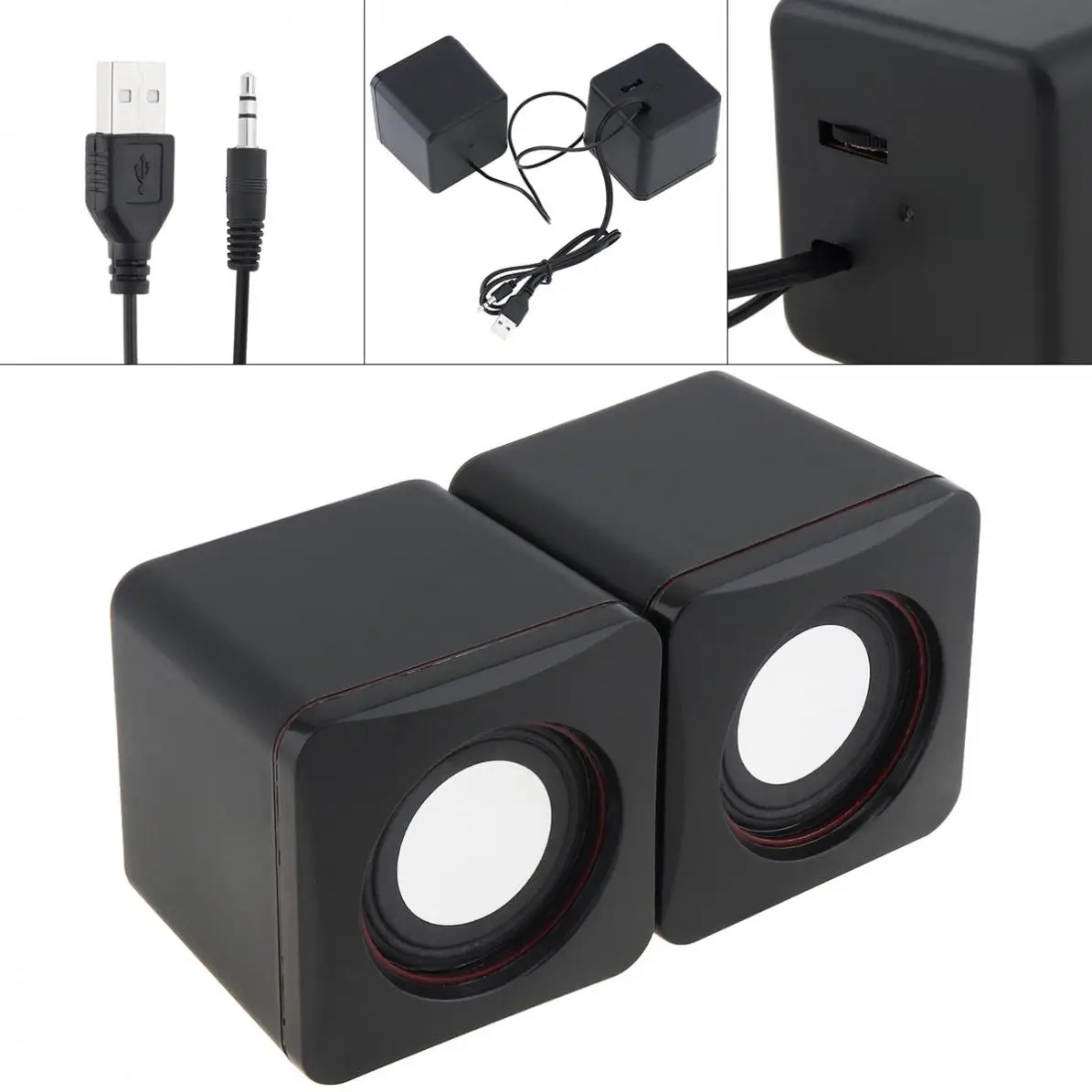 

Portable 101Z 0.5W USB 2.0 Speakers with 3.5mm Stereo Jack and USB Powered for PC / Laptop / Smartphone