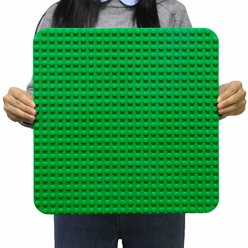 

Large Size 38.4*38.4cm Baseplate Big Base Plate 24*24 Dots Exlarge Brick Solid Plate Educational Toys Duploe Toys For Kids Gift