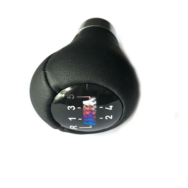 5 скоростей 6 передач ручной MT ручка переключения передач с кожаной загрузкой для BMW F10 F20 F30 F31 E30 E36 E46 стайлинга автомобилей - Название цвета: short 5s M