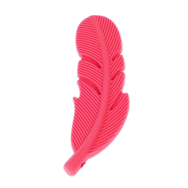 

Nursing Feather Pendant Baby Teether Silicone Soother Chew Toy Teething Necklace
