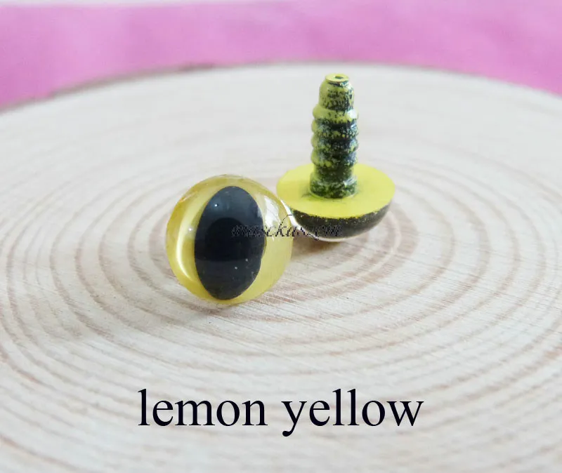 20pcs/lot colorful  Tiny 9mm toy cat eyes plastic safety eyes + washer for doll accessories--color option 13