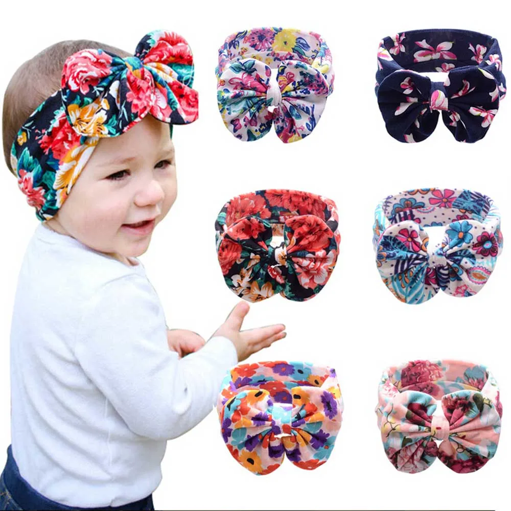 Buy Headwear 2017 New Fashion BabyGirl Elastic Bowknot