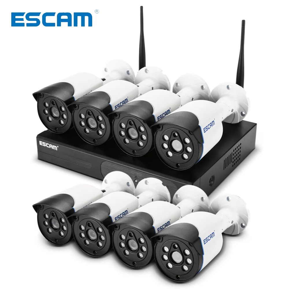 ESCAM WNK804 беспроводной HD NVR комплект с 8 720 P камера s ночного видения IP камера с Wi-Fi домашней системы безопасности наблюдения