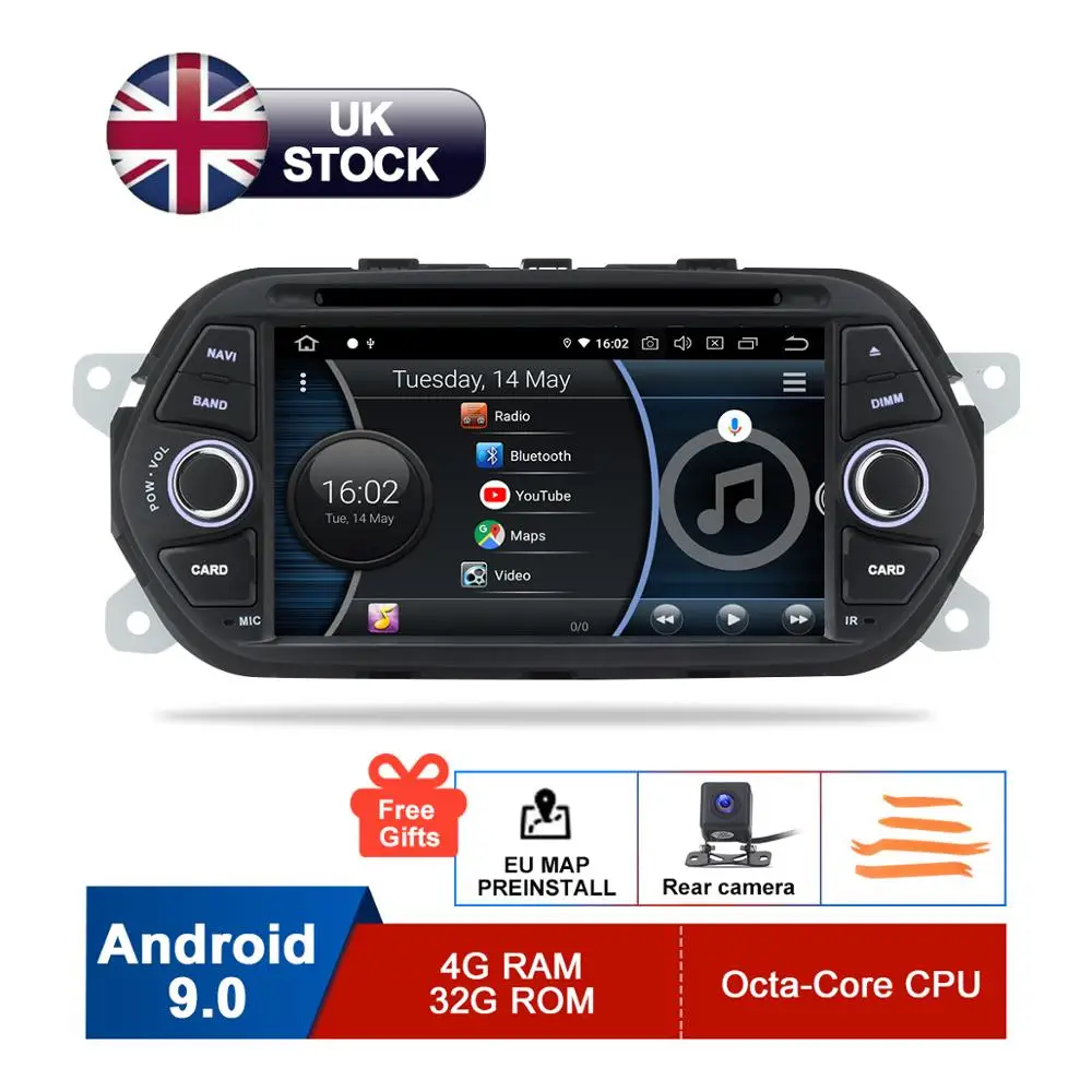 

7" HD 1024x600 Pure Android Autoradio For Fiat Tipo Egea 2015 2016 2017 DVD GPS Navigation Stereo WiFi DAB+ 2GB RAM 32GB Flash