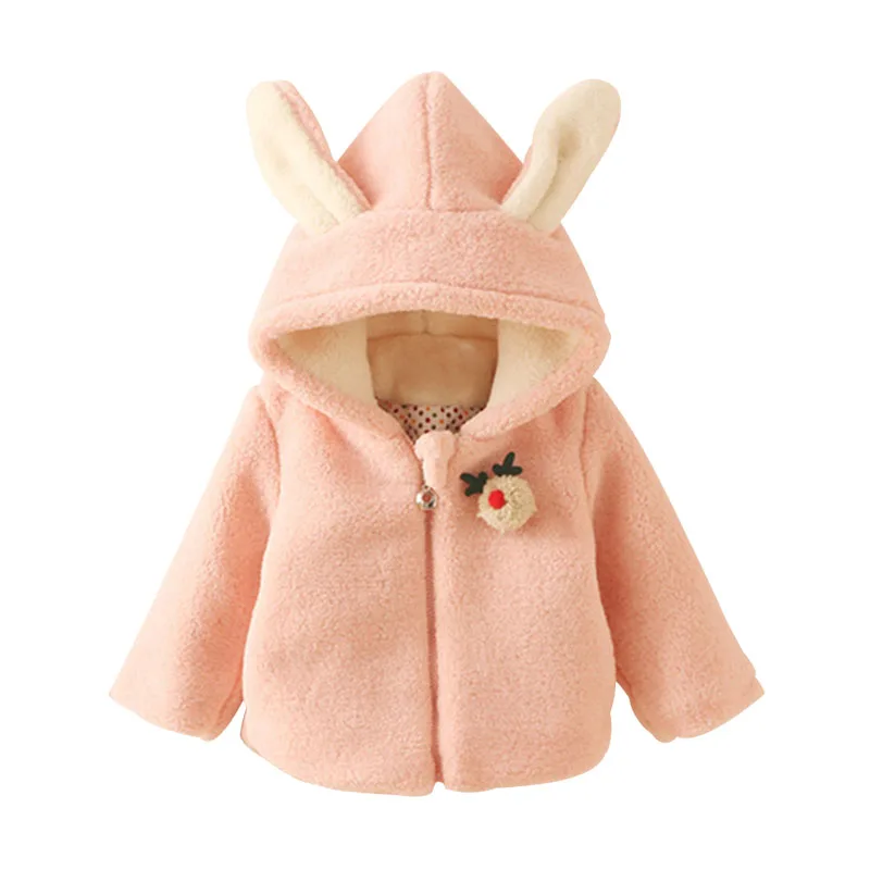 Mudkingdom Toddler Girls Winter Hooded Thick Fleece Coats Kids Animal