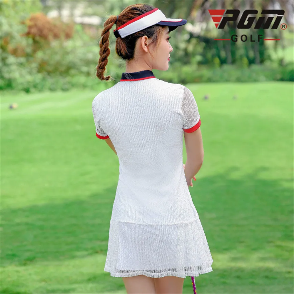 PGM гольф теннисные платья женская летняя одежда для гольфа Женская дышащая спортивная одежда с короткими рукавами одежда для гольфа