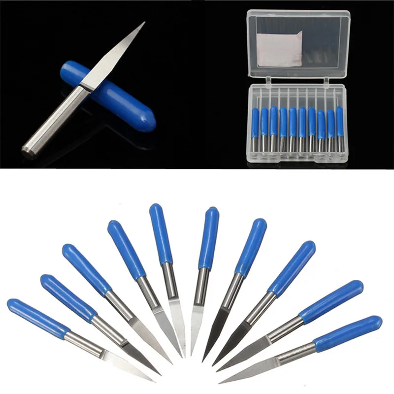 

10Pcs/ 1 Set 33mm Carbide PCB Engraving Bits CNC Router Tool 15 Degree 0.3mm Wholesale Price