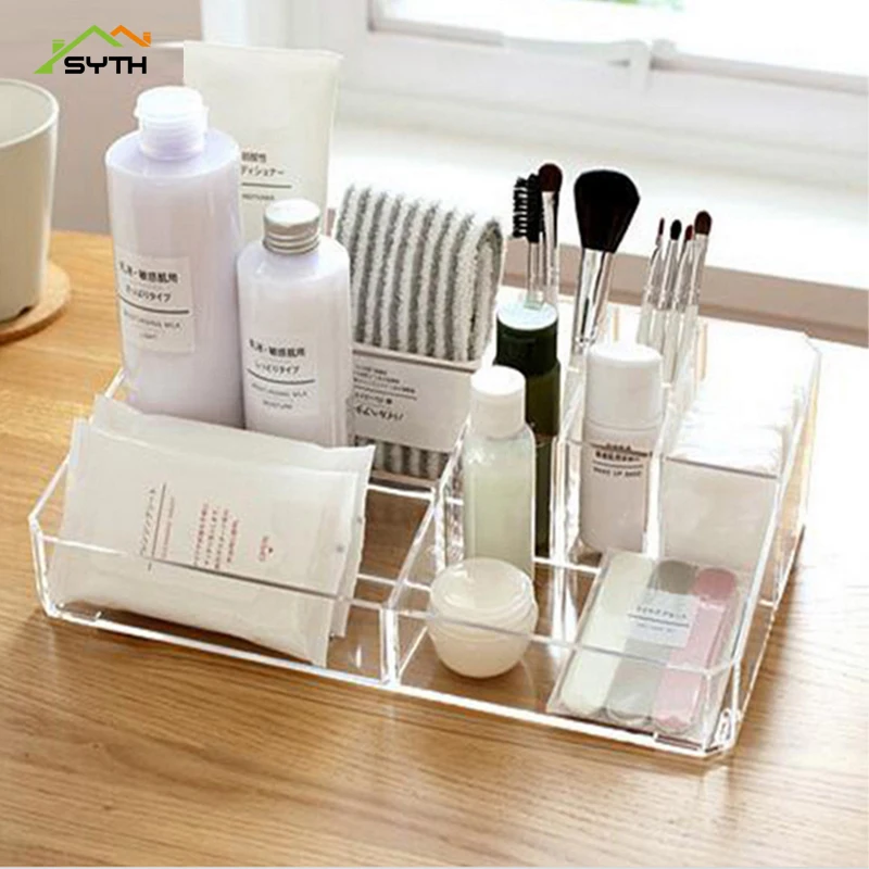 

NEW 9 Grids Creative Acrylic Makeup Organizer Storage Box Cosmetic case Makeup Tools Brush Holder Display Stand Box