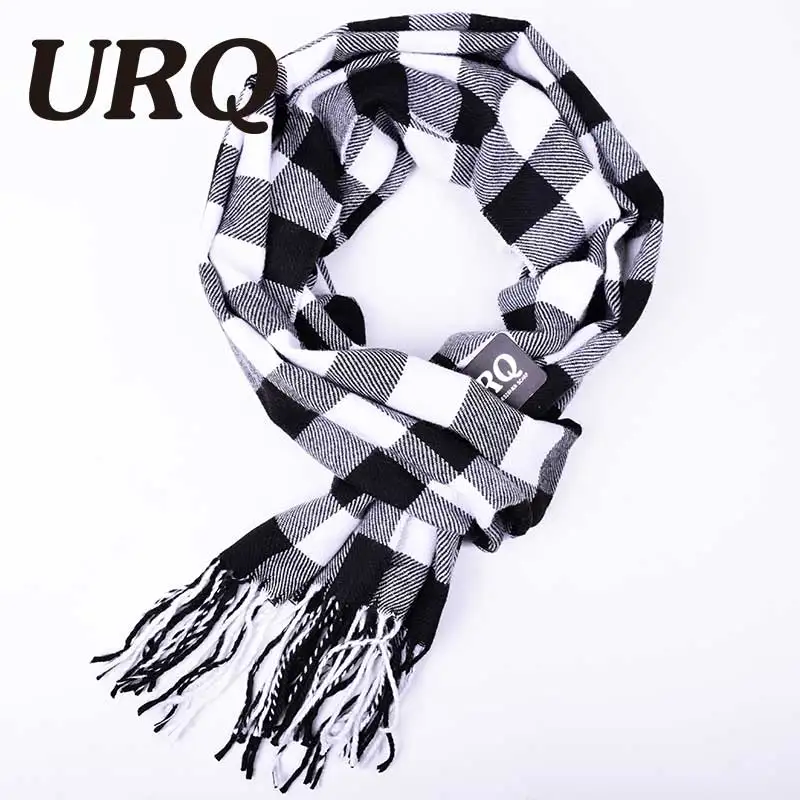 2016 winter New Mens Warm Soft Cashmere wool plaid font b tartan b font scarf checked
