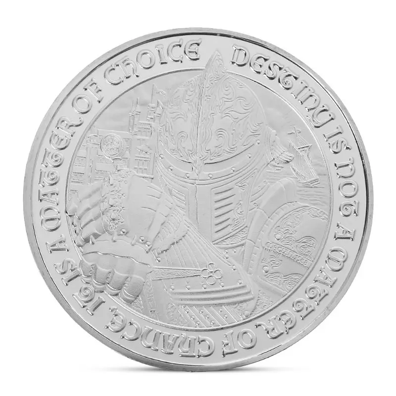 

Medieval European Knight Commemorative Coin Silver Plated Souvenir Art Collection