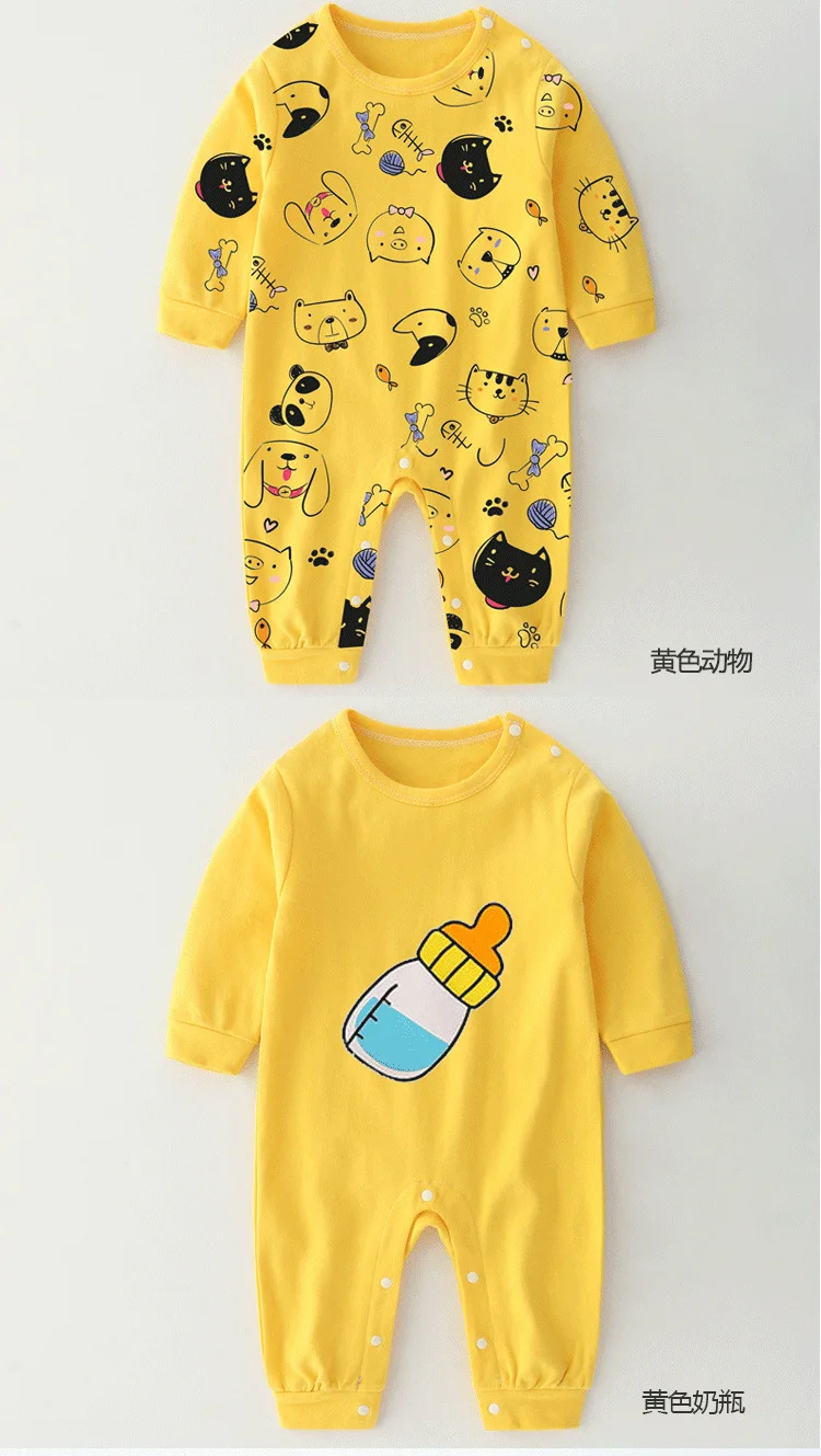 Модная одежда для малышей Комбинезоны хлопковый комбинезон с длинными рукавами для маленьких мальчиков и девочек Одежда для новорожденных повседневная одежда