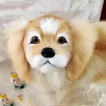 WYZHY моделирование животных собака плюшевая креативная игрушка животное модель фотографии Статуэтка обучение маленьких детей