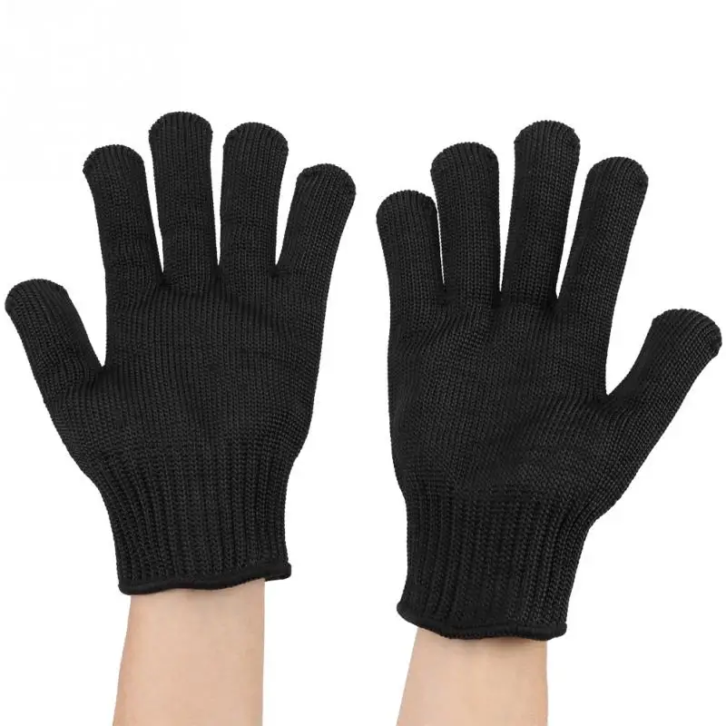 

Stainless Steel Mesh Cut Proof Stab Resistant Glove Safety Work Butcher Protection Hand Tool Anti Cut Gloves Black