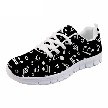 

NOISYDESIGNS Musical Note 3D Print Men Casual Flats Shoes Fashion Brand Designer Men's Flat Comfortable Sneakers Mesh Shoes Man
