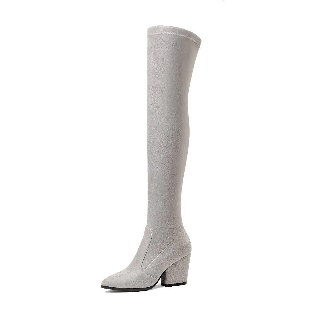 CDPUNDARI/ботфорты из эластичной ткани; женские облегающие высокие сапоги; зимние сапоги; женская обувь; botas mujer bottine femme