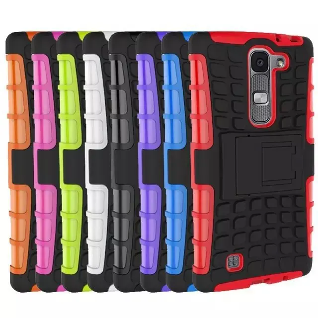 

Heavy Duty armor stand case For LG G4C Magna case with stand Protective Skin Double Color Shock For G4C Mini