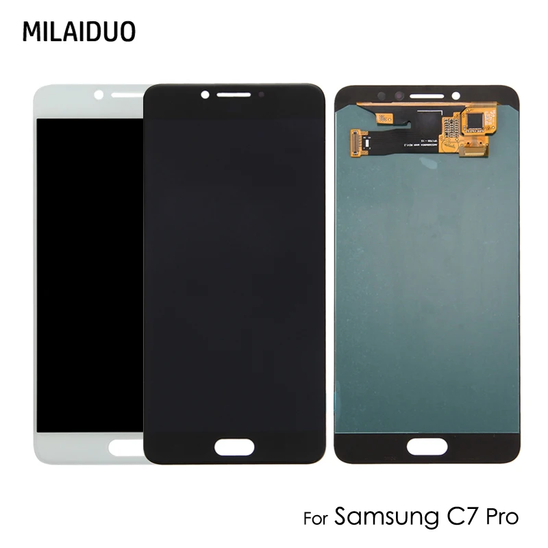 

AMOLED For Samsung Galaxy C7 Pro C7010 LCD Display OLED Touch Screen Glass Digitizer Assembly Replacement Black White