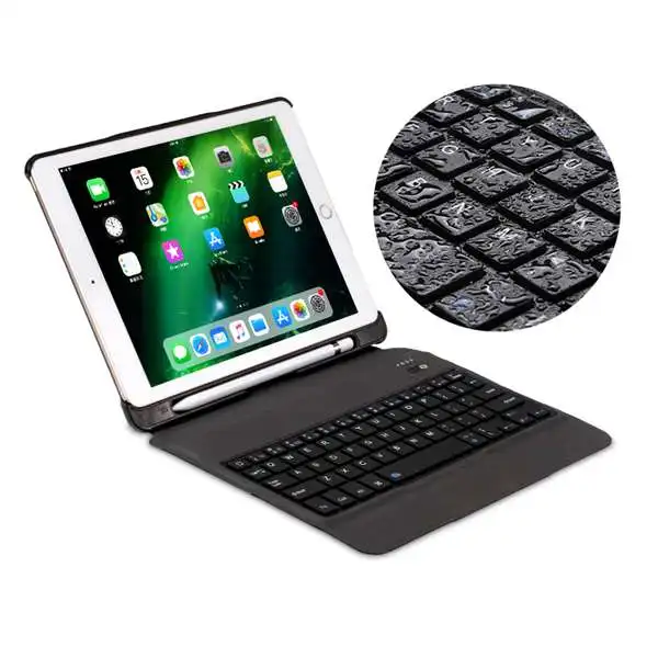 

New Keyboard Case,Protective Ultra Slim Hard Shell Folio Stand Smart Cover Wireless Bluetooth 3.0 Keyboard for iPad air1/2 ipa