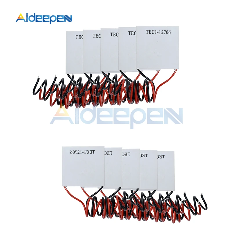 

10PCS TEC1-12706 TEC112706 12706 TEC Thermoelectric Cooler Peltier 12V Semiconductor Refrigeration Heatsink Plate Module