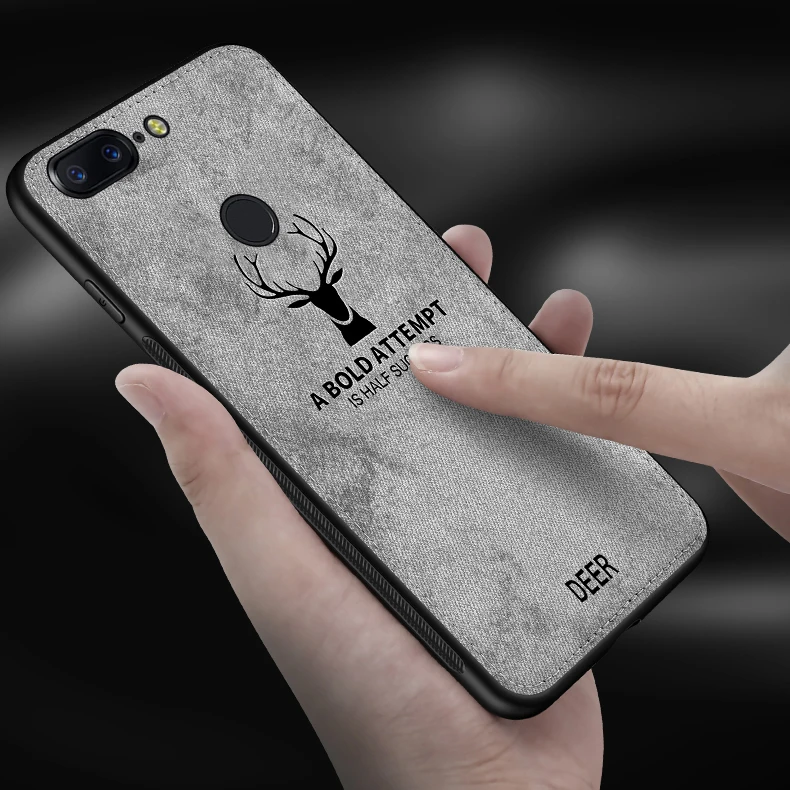 

For OnePlus 6 5T Case Luxury Soft Silicone+fabric Deer Protective Back Cover Case for one plus 5t 6 oneplus6 full cover shell
