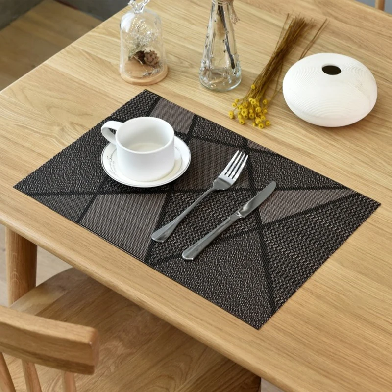 

ONEUP 4pcs/lot Europe Style Placemat Anti-slip Decoration Mat 2019Heat-resistant Tablemat Dishes Coaster Tableware Mat For Table