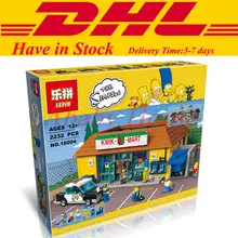 In Stock DHL LEPIN 16004 The Simpsons Kwik-E-Mart Building Blocks Set Minifigures Bricks Christmas Gift Clone 71016