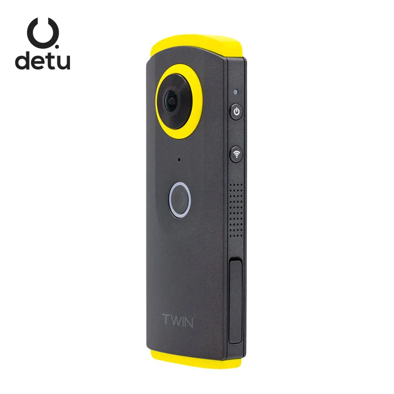 

DETU Twin 360 Degree Video Camera 3K HD 360 VR Fisheye Lens Panoramic Camera WiFi Sports Action Video Camera for Android & iOS