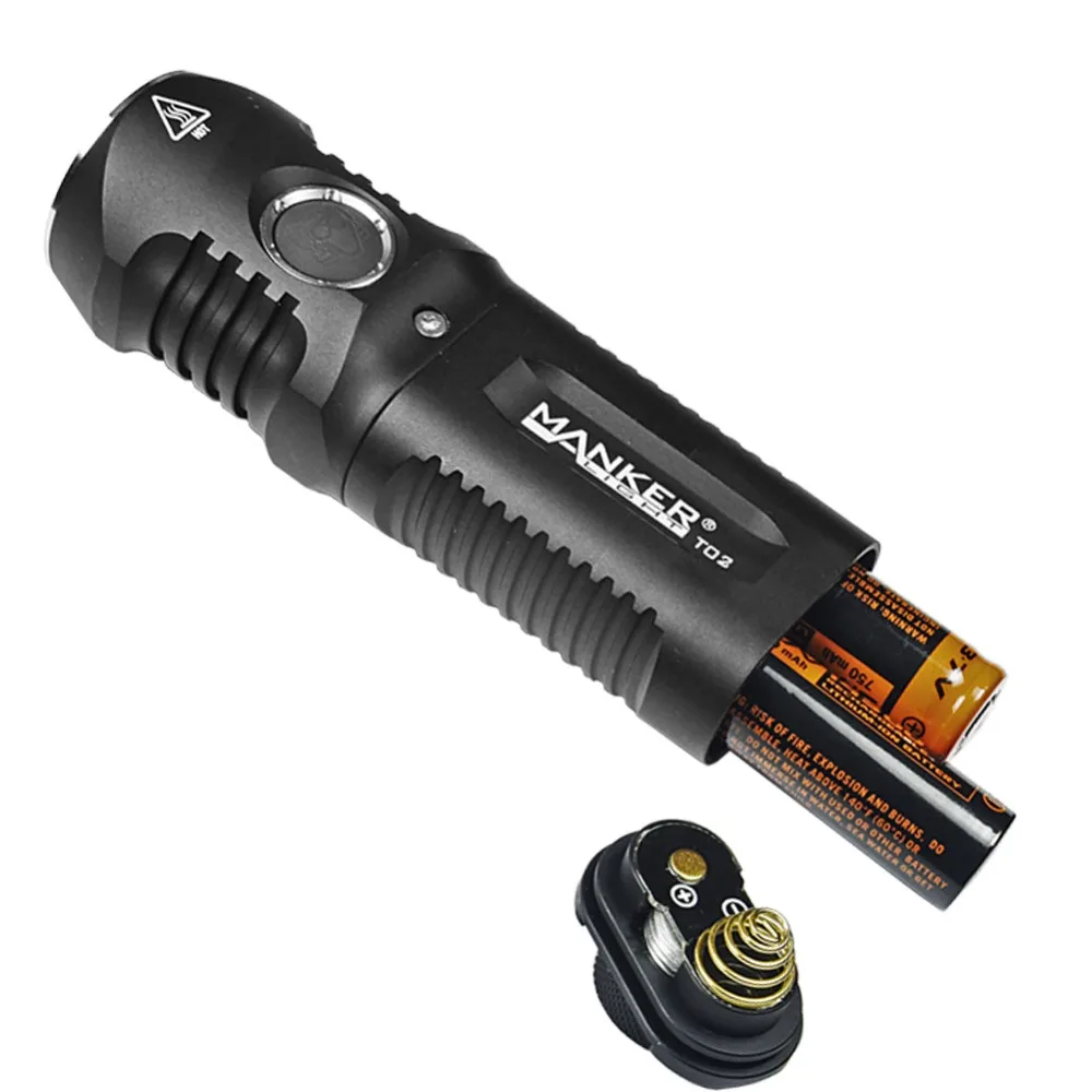  Manker T02 2 14500 Flashlight 1500 lumens CREE XHP35 LED Flashlight Pocket EDC Torchlight Use 2x AA - 32917546521