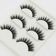 Многослойные 3D стерео накладные ресницы ручной работы, Мягкие Толстые вьющиеся натуральные ресницы, Крылатый дым, макияж, искусственные ресницы