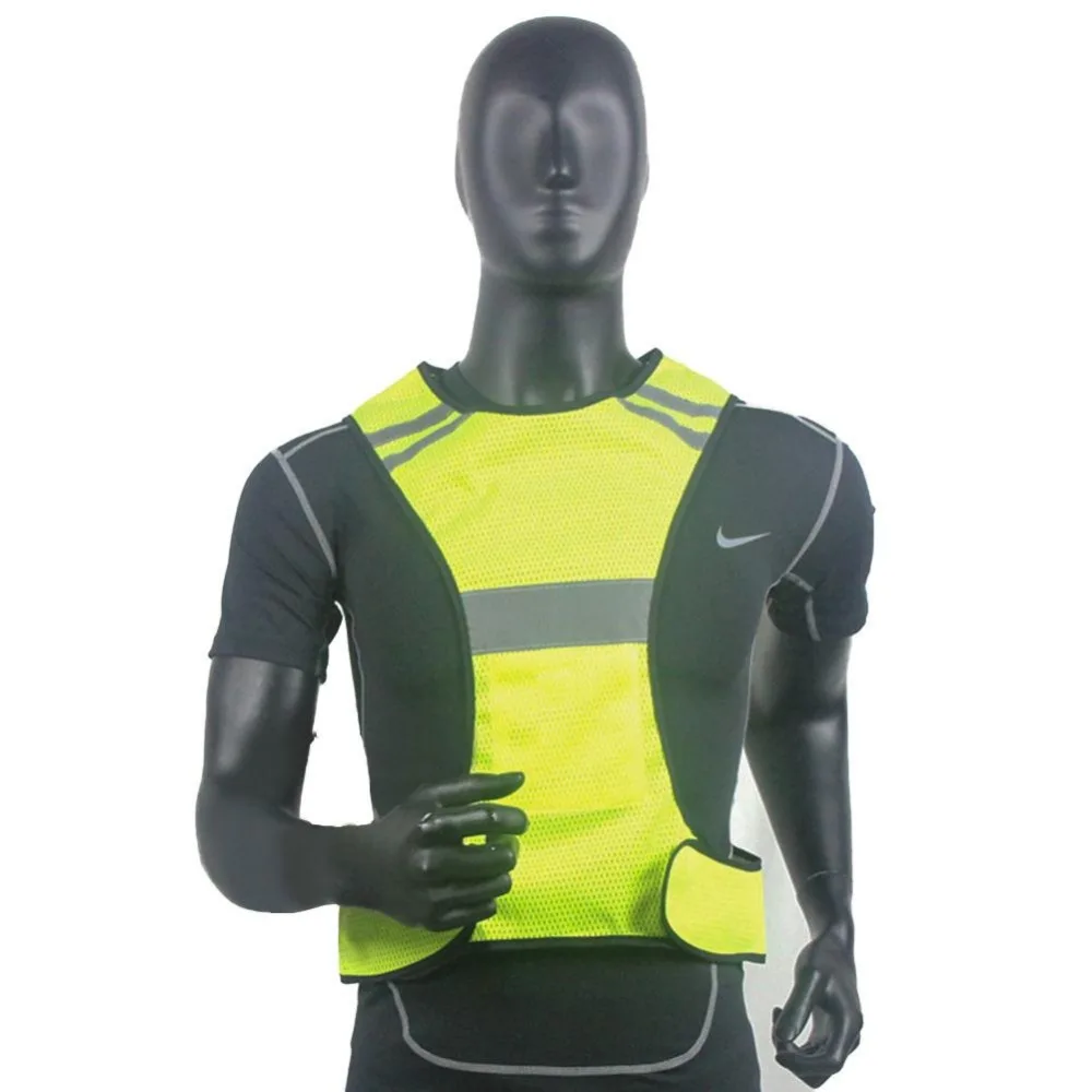 

Fluorescent Yellow Visibility Reflective Vest Security Equipment Work Cloths