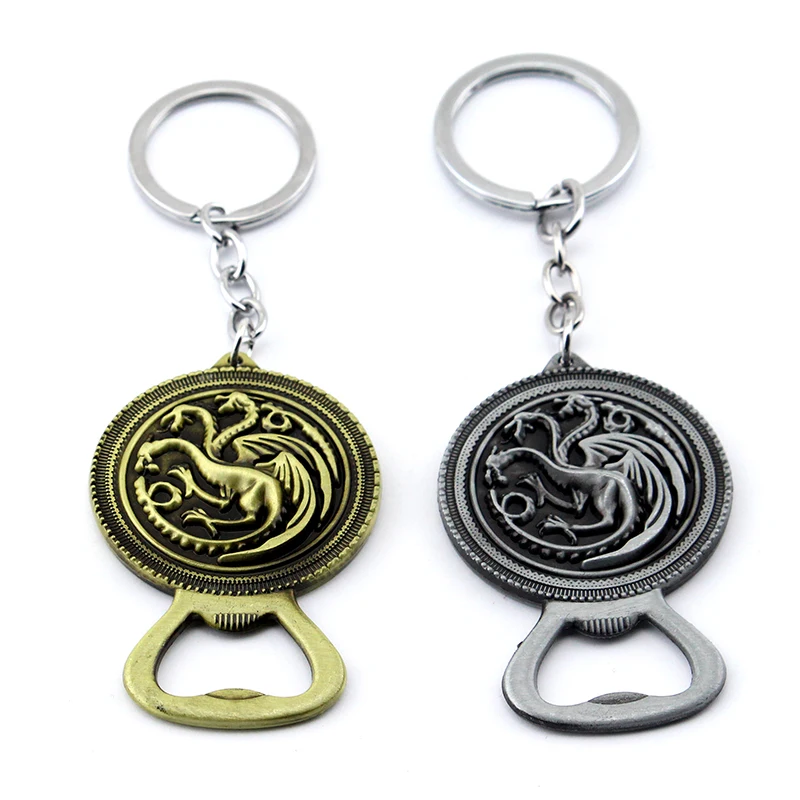 

Game of Thrones Keychain Bottle opener Key Chain Ring Stark Targaryen Tyrell Martell Arryn Greyjoy Tully Baratheon Lannister