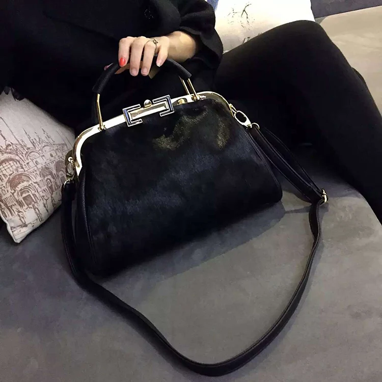Winter New Arrival Real Fur Bags Made By Whole Pieces Horse Winter New Arrival Real Fur Bags Made By Whole Pieces Horse Women Luxury Handbags High Quality Handbag In Top Handle From Luggage On