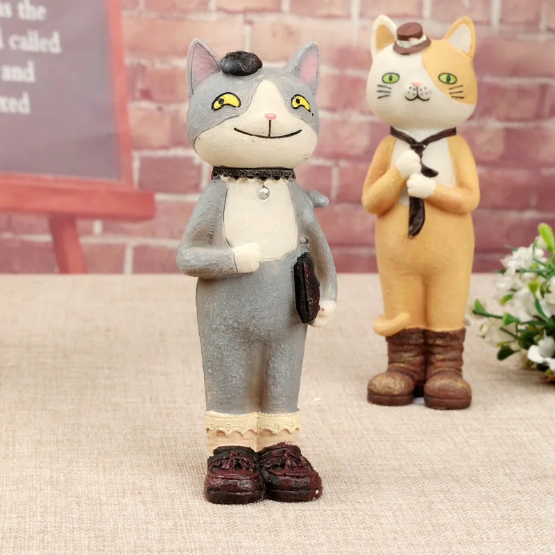 Zakka домашний декор кошка копилка фигурки настольный металлический самолет