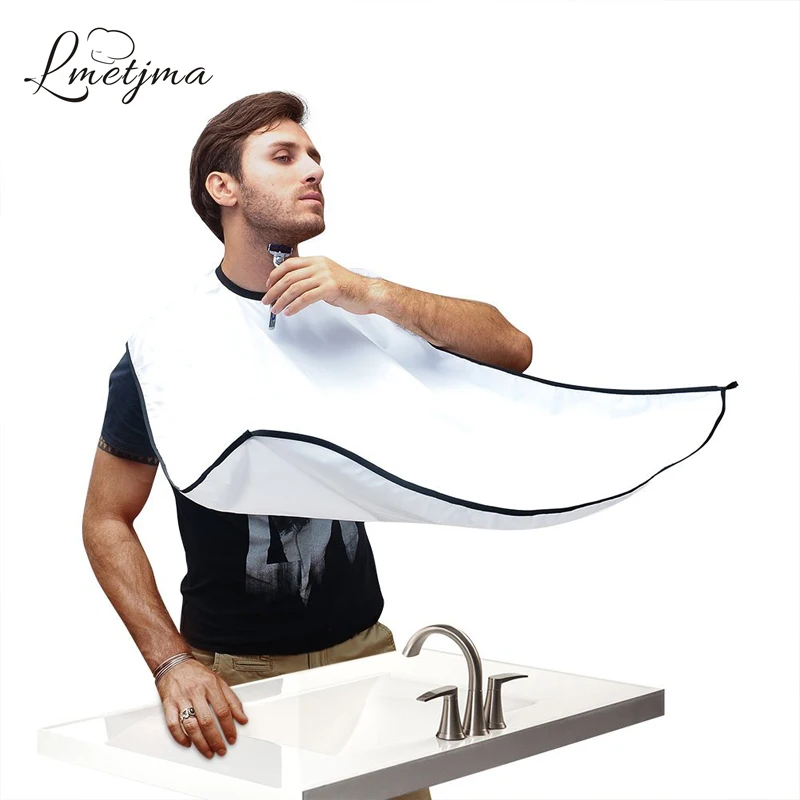 LMETJMA Waterproof Beard Apron Gather Cloth Bib Facial Hair Trimmings